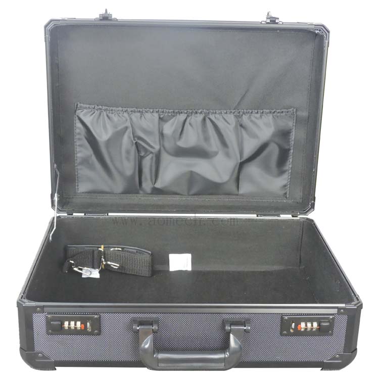 Gray Hand Portable Presentation Hard Tool Aluminum Suitcase Men Brief Case 