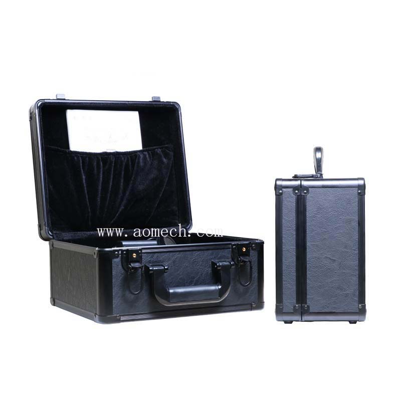 PU Aluminum Camera Tool case Suitcase Digital Lens Box Impact Resistant Toolbox Equipment Briefcase with Pre-cut DIY Foam BA026 