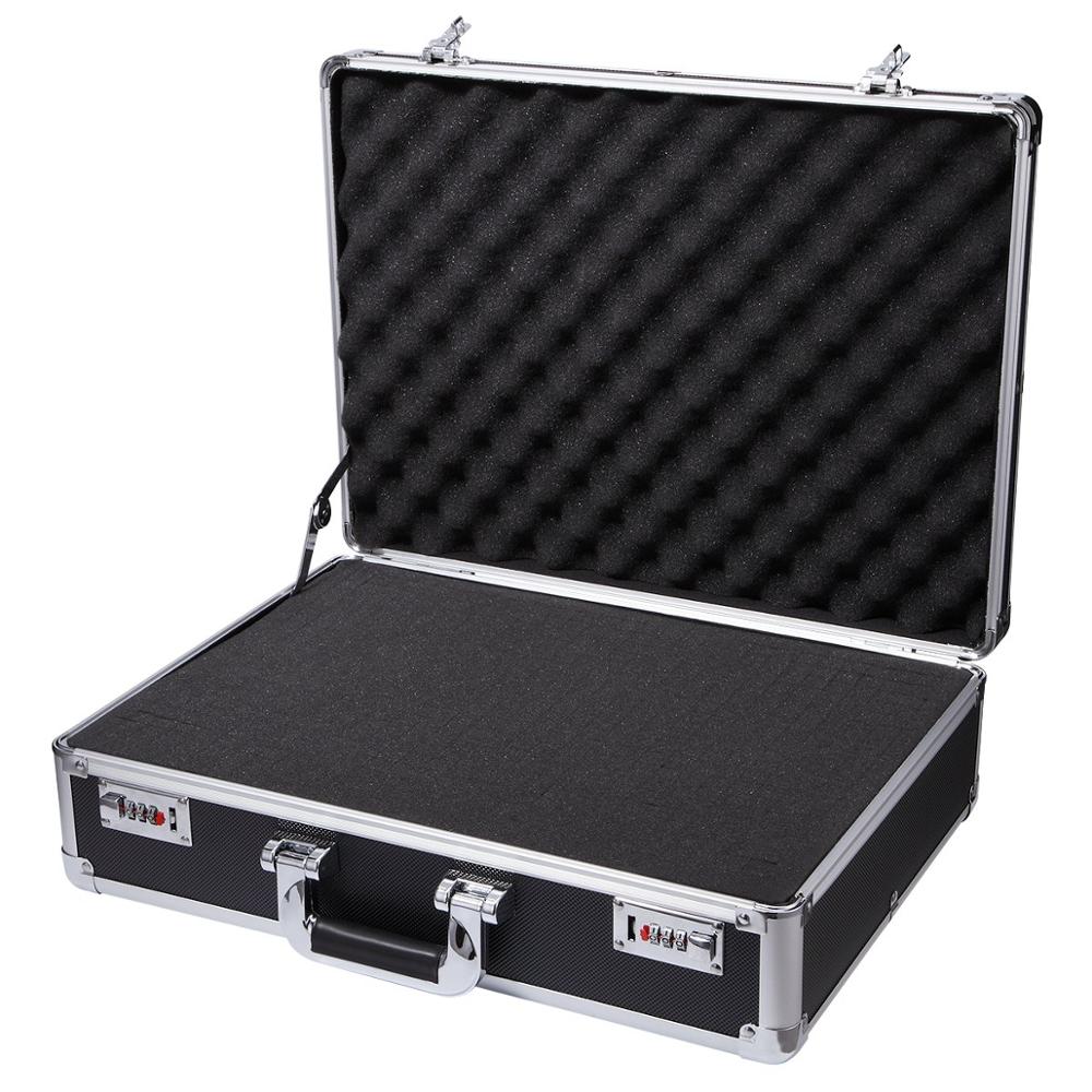 Custom Aluminum Hard Case Foam Black Briefcase Tool Box Carrying Case Portable Tool Case Black Diamond PVC