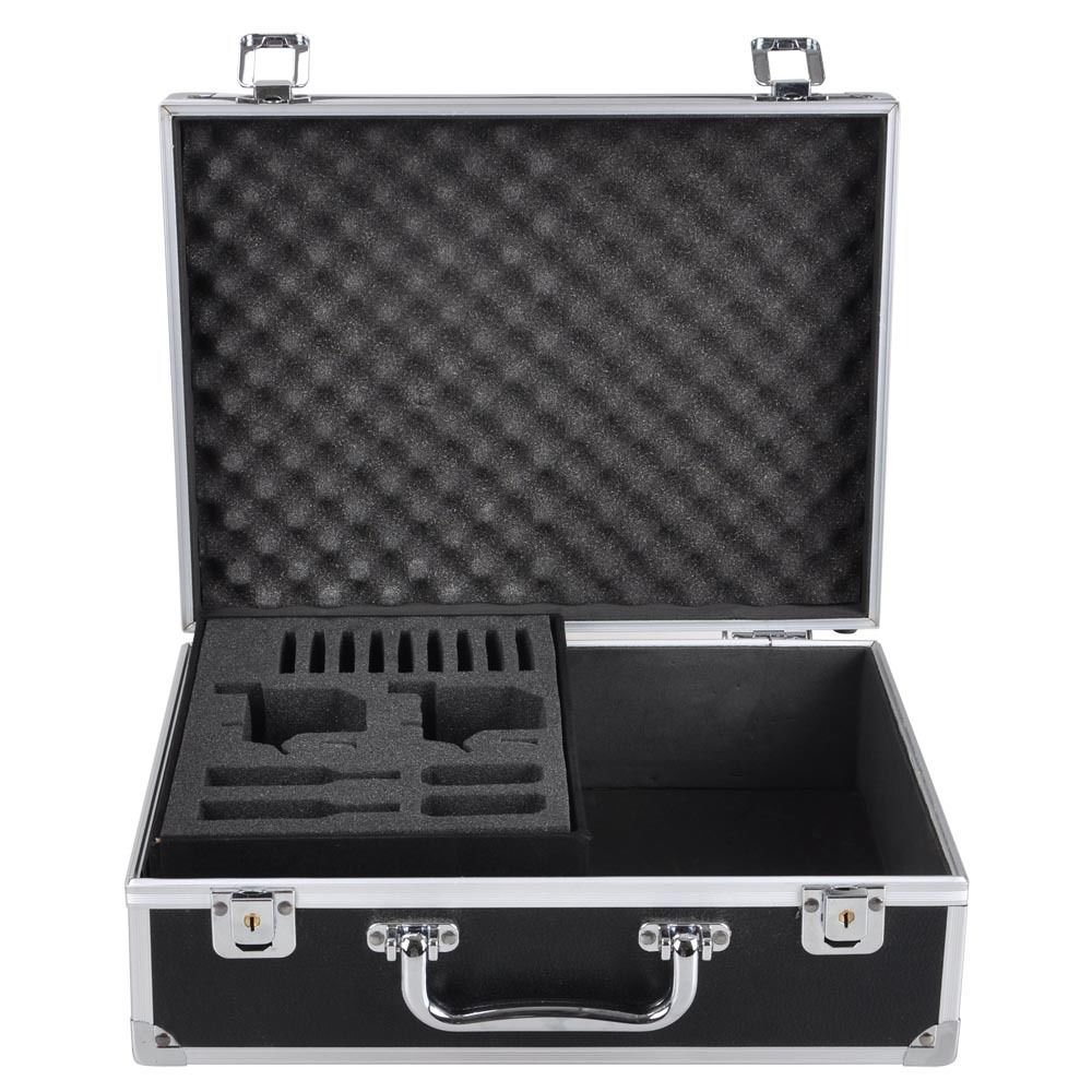 Professional Tattoo Kit Case Lock Key Aluminum Carry Storage Supply Box Potable Black
