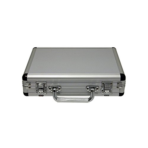 Small Silver Aluminum Hard Case Handle Tool Box Briefcase BA310