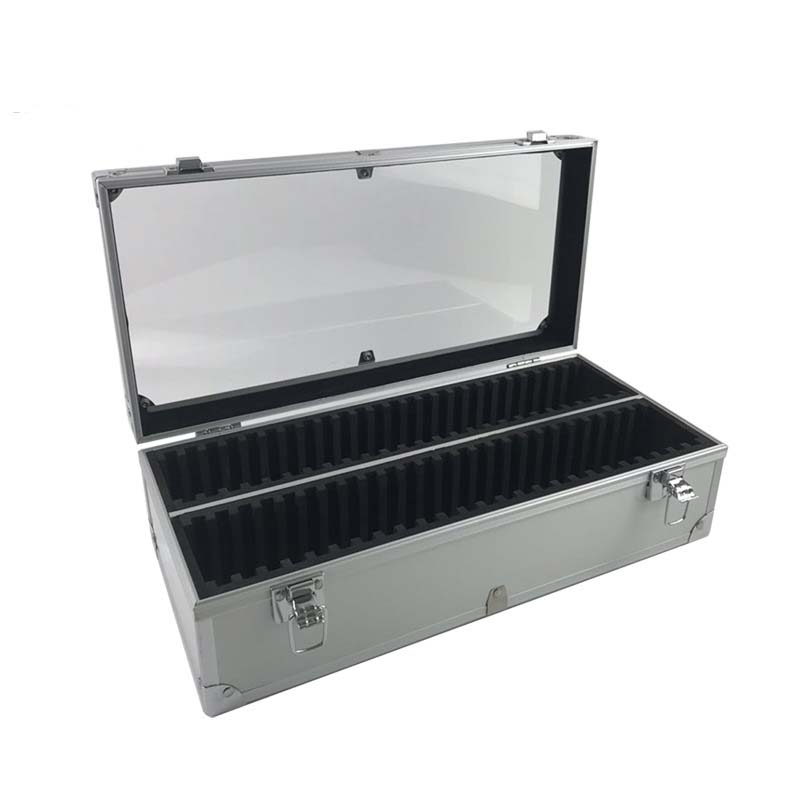 Customized Aluminum Coin Case Clear Coin Box Display Cases Hard Case Chip box 