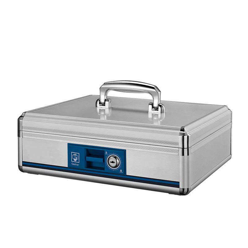 Aluminum cash box with lock money collector commercial supermarket cash case market stall booth toolcase BA035